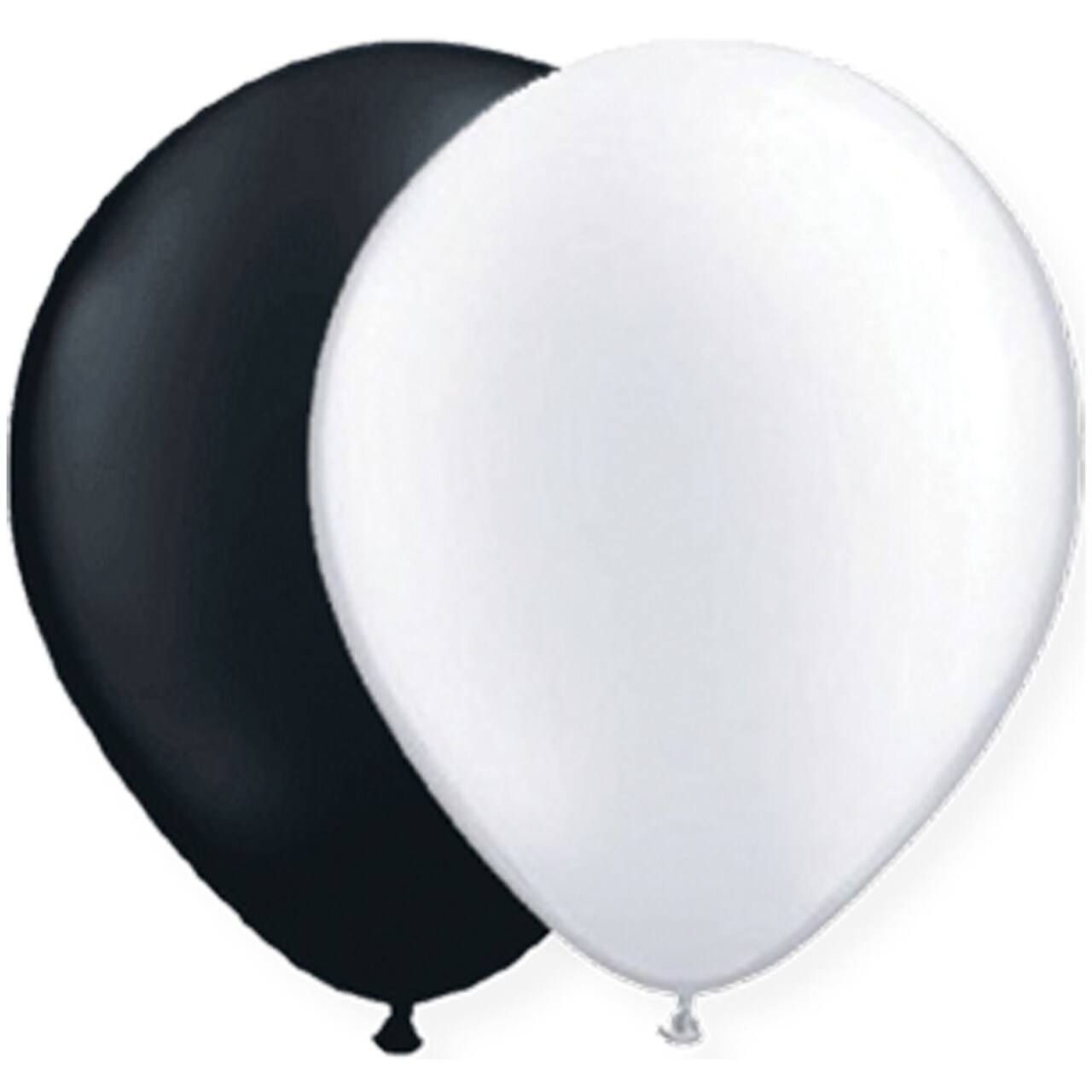 JAM Paper 12&#x22; Black &#x26; White Latex Party Balloons, 3 Packs of 12